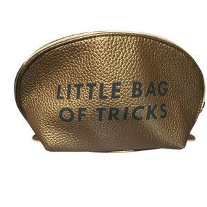 Wit and Delight Gold “Little Bag of Tricks” Cosmetic Pouch. NWOT.